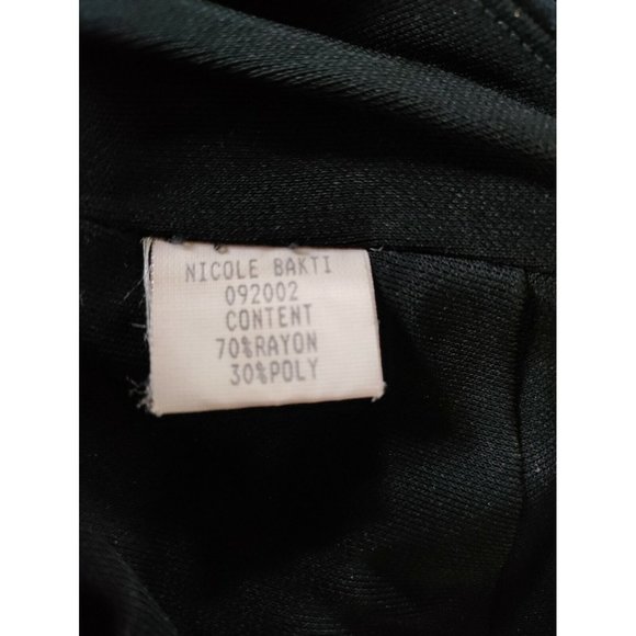 Nicole Bakti Sexy Fitted Stretch Rhinestone Evening Pantsuit SMALL Wide Leg NICE - Picture 9 of 10